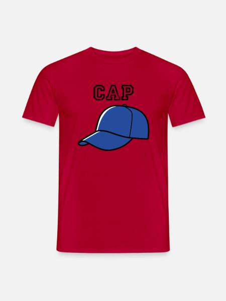 cap fake Shirt - Männer T-Shirt - Rot