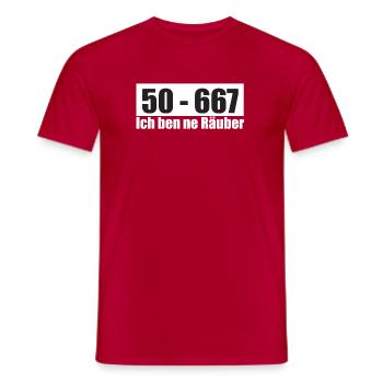 Kölsche Räuber - Männer T-Shirt - Rot - Vorne - AI Model Male 178 dark (178cm)