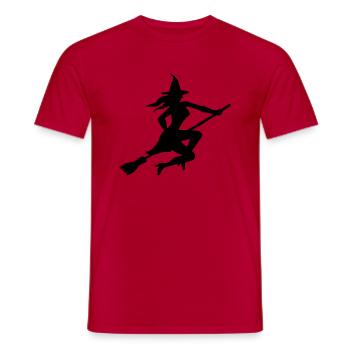 hexe - Männer T-Shirt - Rot - Vorne - AI Model Male 178 dark (178cm)