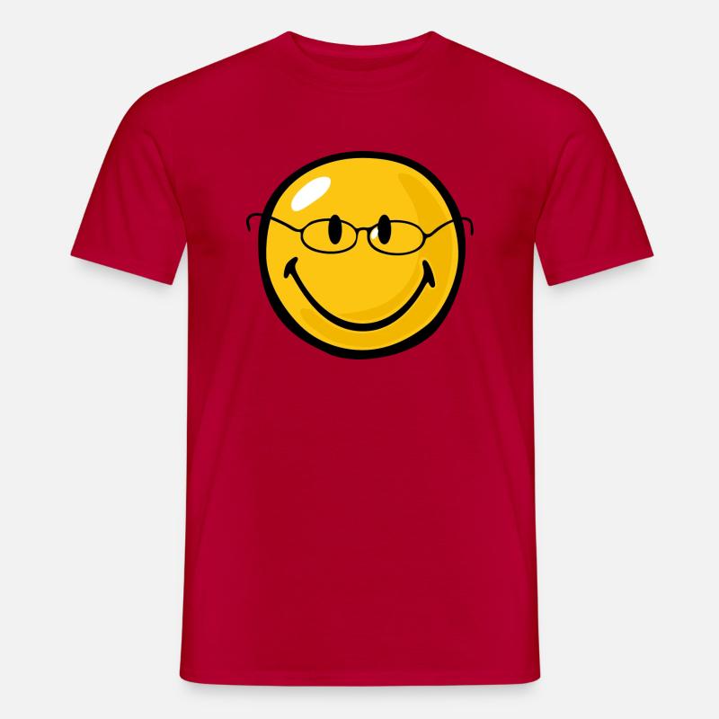 Smiley Intelligent - T-shirt uomo - rosso
