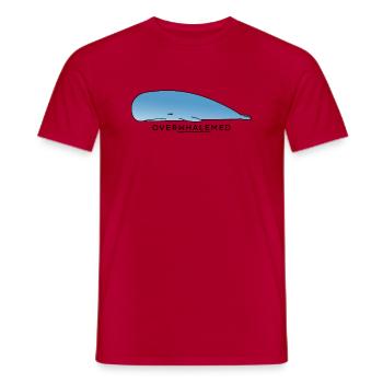 Overwhalemed - Men's T-Shirt - red - Front - AI Model Male 178 dark (178cm)