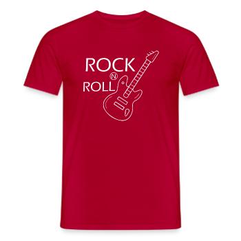 Rock Musik Rock and Roll - T-shirt homme - rouge - Devant - AI Model Male 178 dark (178cm)