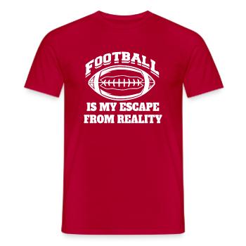 Footballfan Footballtrainer American Football - Männer T-Shirt - Rot - Vorne - AI Model Male 178 dark (178cm)