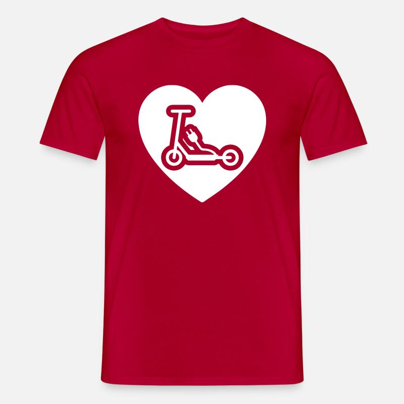 E-Scooter E-Roller Scooter - Männer T-Shirt - Rot
