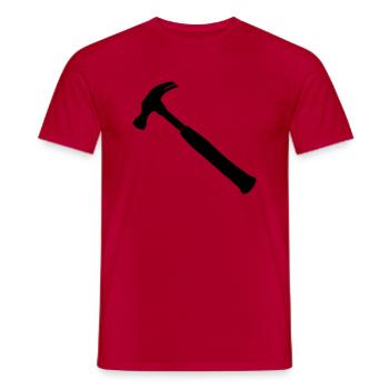 Hammer Claw RIPPING hammer Latthammer - Männer T-Shirt - Rot - Vorne - AI Model Male 178 dark (178cm)