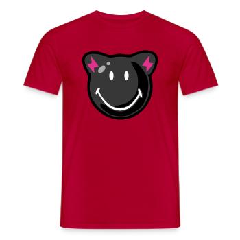 Smiley Halloween - T-shirt homme - rouge - Devant - AI Model Male 178 dark (178cm)