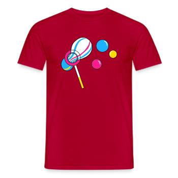 Pansexuelle Seifenblasen Pan Pride - Männer T-Shirt - Rot - Vorne - AI Model Male 178 dark (178cm)