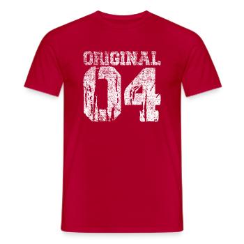 18th Birthday Boy Girl 18 Years 2004 Funny - Men's T-Shirt - red - Front - AI Model Male 178 dark (178cm)