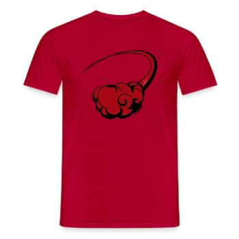 Nuage filant - T-shirt homme - rouge - Devant - AI Model Male 178 dark (178cm)