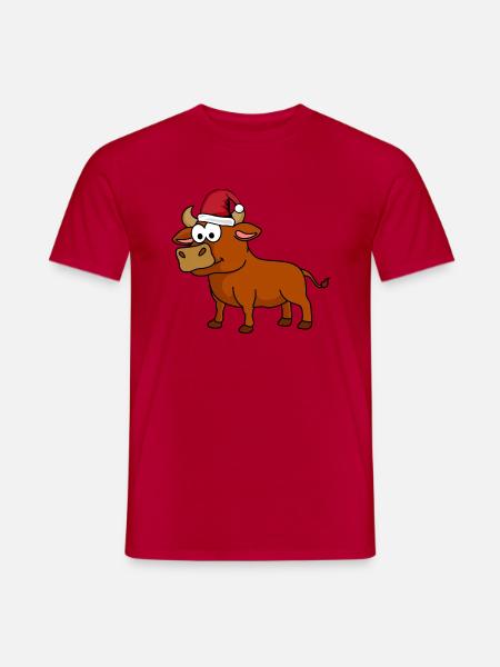 Taurus Comic Christmas - Men's T-Shirt - red