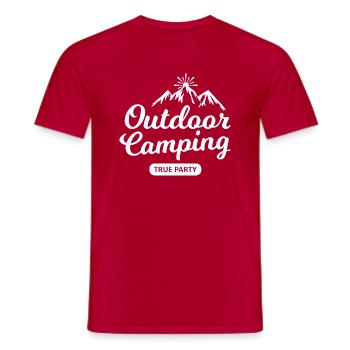 Adventure Travel Hiking Mountain - Männer T-Shirt - Rot - Vorne - AI Model Male 178 dark (178cm)