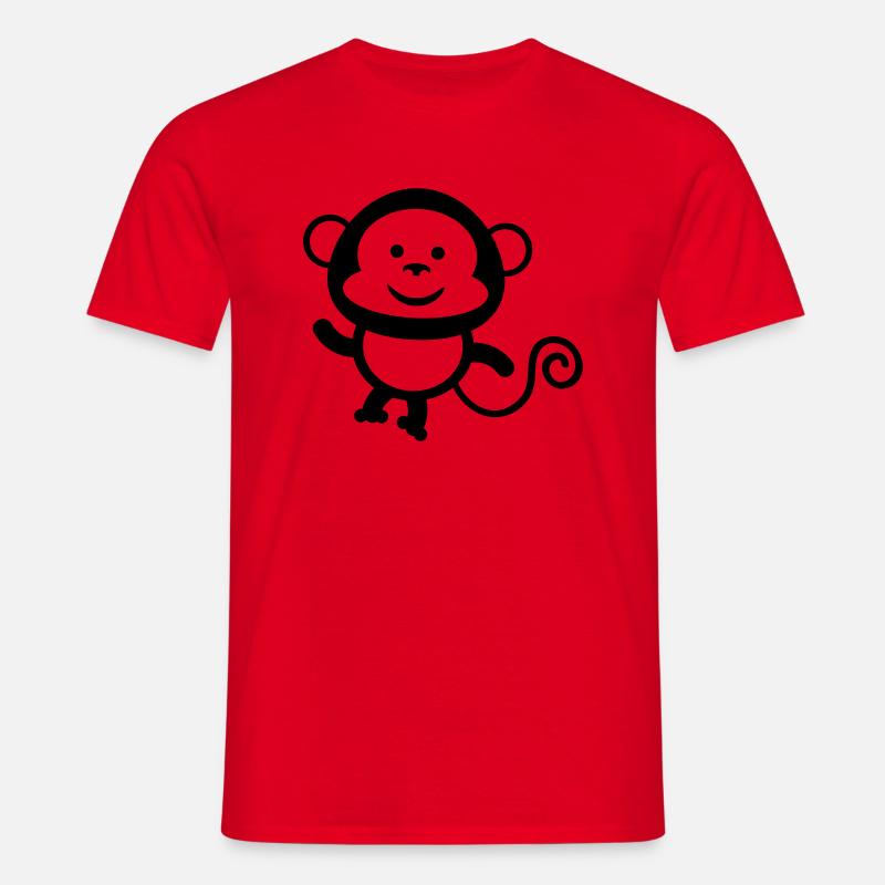 monkey comic - Männer T-Shirt - Rot