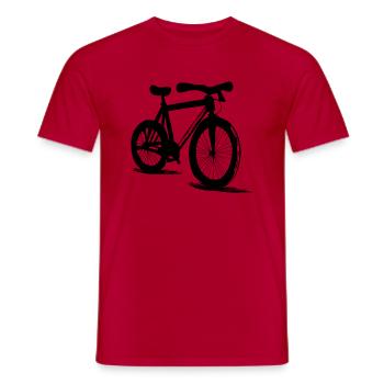 Fahrrad Gekritzel Fahrräder Radfahren Vektor 2 - Männer T-Shirt - Rot - Vorne - AI Model Male 178 dark (178cm)