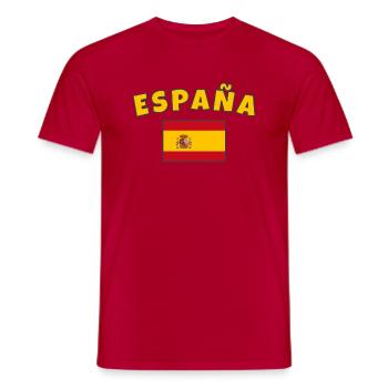 Espagne, Drapeau espagnol - T-shirt homme - rouge - Devant - AI Model Male 178 dark (178cm)