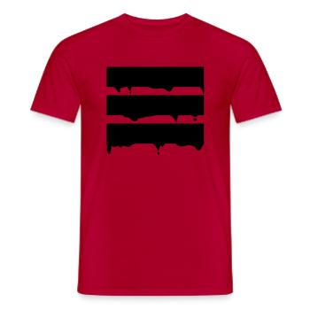 Streifen - Männer T-Shirt - Rot - Vorne - AI Model Male 178 dark (178cm)