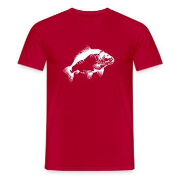 Carp carp carp fisherman gift carp anglers - Men's T-Shirt - red - Front - AI Model Male 178 dark (178cm)
