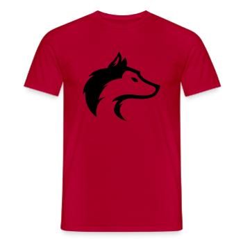 wolf_01 - Männer T-Shirt - Rot - Vorne - AI Model Male 178 dark (178cm)