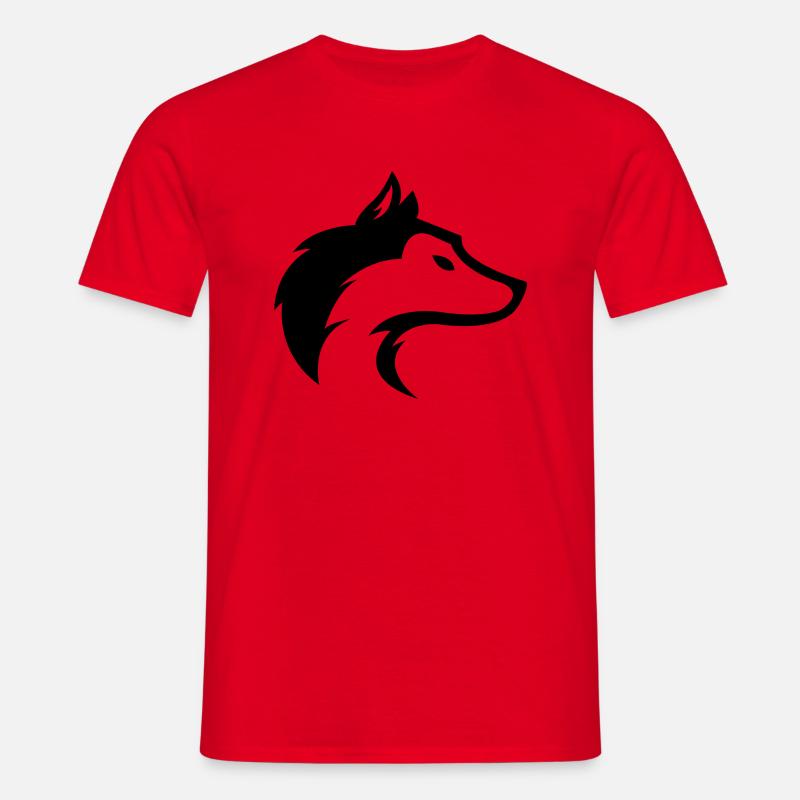 wolf_01 - Männer T-Shirt - Rot