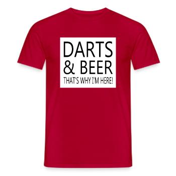 Fléchettes - T-shirt homme - rouge - Devant - AI Model Male 178 dark (178cm)