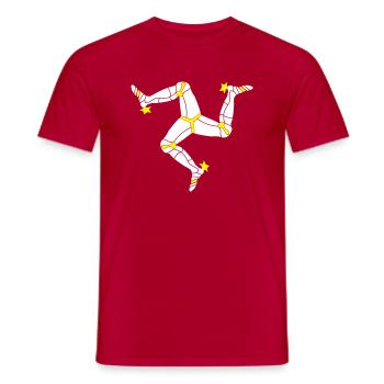 Île de Man - T-shirt homme - rouge - Devant - AI Model Male 178 dark (178cm)