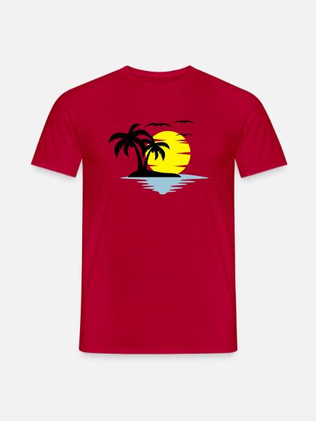 island - Men's T-Shirt - red