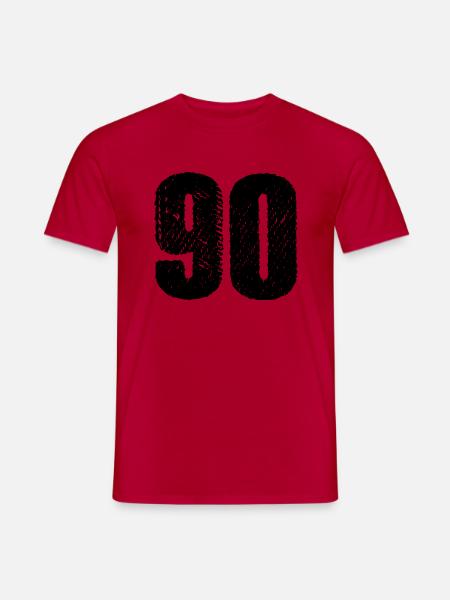 90 number jersey - Men's T-Shirt - red
