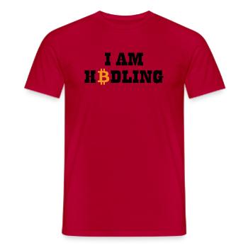 Bitcoin Trading Crypto Stocks - T-shirt homme - rouge - Devant - AI Model Male 178 dark (178cm)
