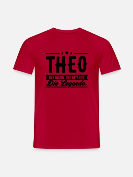 Man Myth Legend Theo - Men's T-Shirt - red