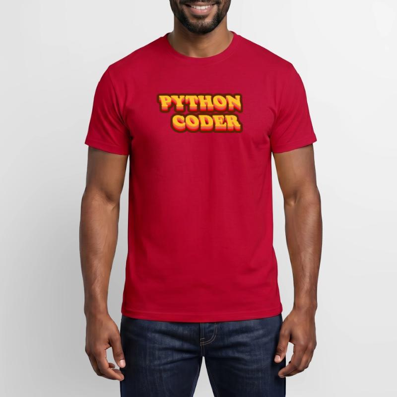 Programmeur Python vintage seventies T-shirt homme