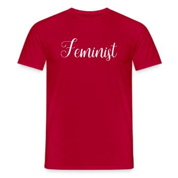 emanzipation feminin lustiger spruch spaß cool - Männer T-Shirt - Rot - Vorne - AI Model Male 178 dark (178cm)
