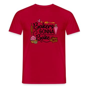 Boulangerie Baker Boulangerie Boulangerie Gâteau de confiserie - T-shirt homme - rouge - Devant - AI Model Male 178 dark (178cm)