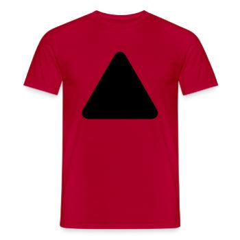 TRIANGLES TRIANGLES CLEAN - T-shirt homme - rouge - Devant - AI Model Male 178 dark (178cm)