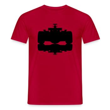 F1 #2 - Men's T-Shirt - red - Front - AI Model Male 178 dark (178cm)