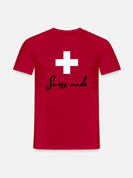 Swiss made - T-shirt homme - rouge