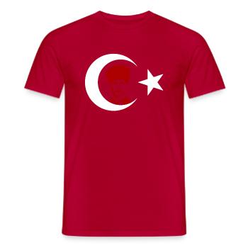 Mustafa Kemal Atatürk - T-shirt homme - rouge - Devant - AI Model Male 178 dark (178cm)