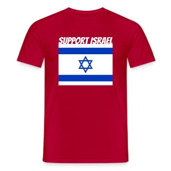 Support Israel - Männer T-Shirt - Rot - Vorne - AI Model Male 178 dark (178cm)