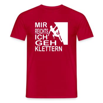 climbing - Männer T-Shirt - Rot - Vorne - AI Model Male 178 dark (178cm)