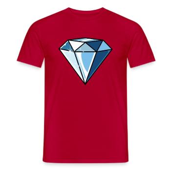 Diamant - T-shirt homme - rouge - Devant - AI Model Male 178 dark (178cm)