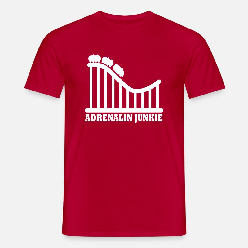 Rollercoaster Achterbahn Freizeitpark - Männer T-Shirt - Rot