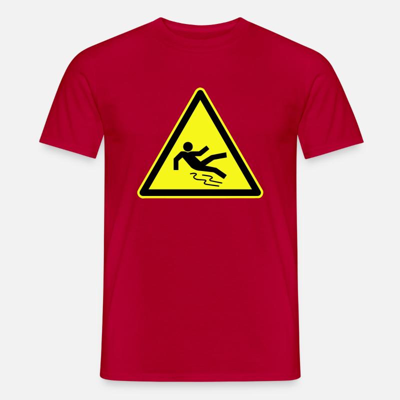 Smooth Warning, Slippery Warning - Men’s T-shirt - red