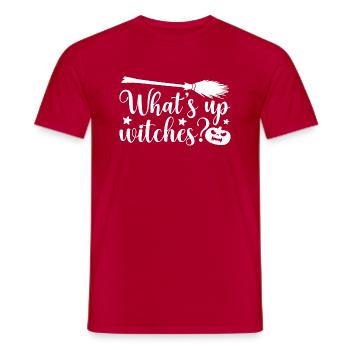 Hexen Halloween lustig - Männer T-Shirt - Rot - Vorne - AI Model Male 178 dark (178cm)