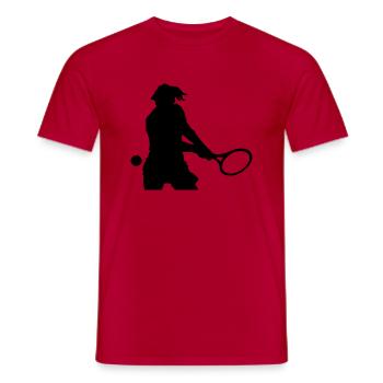 Tennis - T-shirt homme - rouge - Devant - AI Model Male 178 dark (178cm)
