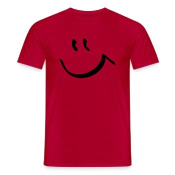 Smile! - Männer T-Shirt - Rot - Vorne - AI Model Male 178 dark (178cm)