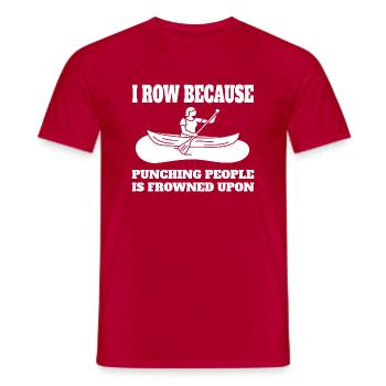 Rowing Club Rower Funny Rowing Saying Rower - Men's T-Shirt - red - Front - AI Model Male 178 dark (178cm)