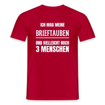 Ich mag meine Brieftauben - Männer T-Shirt - Rot - Vorne - AI Model Male 178 dark (178cm)