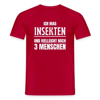 Ich mag Insekten - Lustiger Spruch - Männer T-Shirt - Rot - Vorne - AI Model Male 178 dark (178cm)