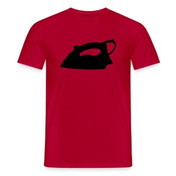 Bügeleisen - Männer T-Shirt - Rot - Vorne - AI Model Male 178 dark (178cm)