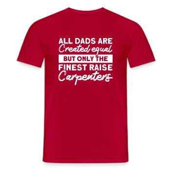 Meilleurs Pères Père Charpentier Père Famille - T-shirt homme - rouge - Devant - AI Model Male 178 dark (178cm)