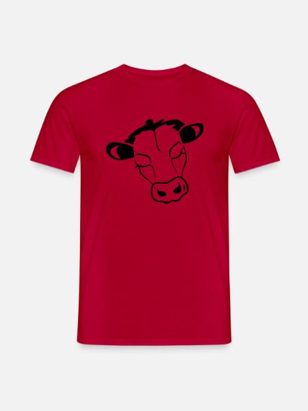 Schlafende Kuh Kuhliebhaber Bauer Geschenkidee - Mænd T-shirt - rød