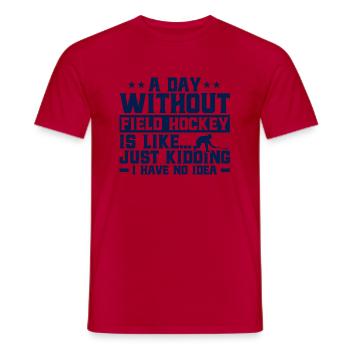Feldhockey Feldhockey Spieler Hallen Feldhockey Ge - Männer T-Shirt - Rot - Vorne - AI Model Male 178 dark (178cm)